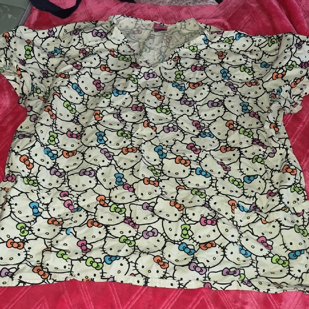 Hello Kitty Multicolor Print Tot Scrubs